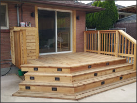 New deck and door: after