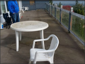 Replaced deck and railing: before