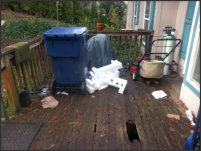 New deck and railing: before